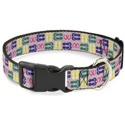 Plastic Clip Collar - Flip Flops6 Sand/Multi Color