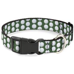 Plastic Clip Collar - Golf Balls Green/White