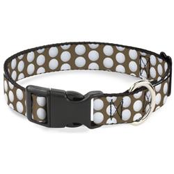 Plastic Clip Collar - Golf Balls Tan/White