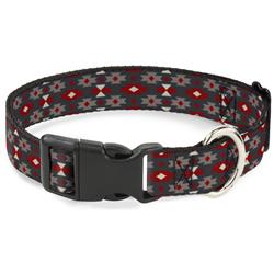 Plastic Clip Collar - Mini Navajo Black/Gray/Red/White