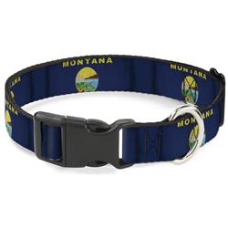 Plastic Clip Collar - Montana Flags