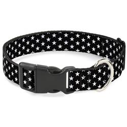 Plastic Clip Collar - Mini Stars3 Black/White