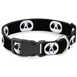 Plastic Clip Collar - Panda Face Black/White