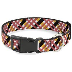Plastic Clip Collar - Plaid X White/Gold/Black/Pink