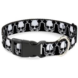 Plastic Clip Collar - Panda Skulls