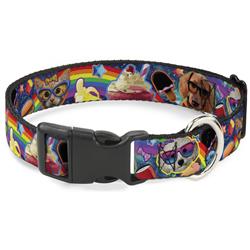 Plastic Clip Collar - Pets & Snacks Rainbow Collage