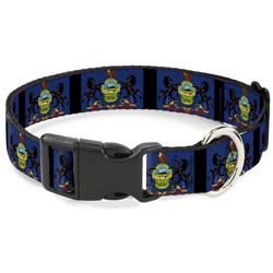 Plastic Clip Collar - Pennsylvania Flags/Black