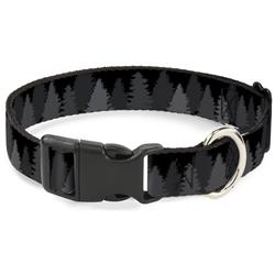 Plastic Clip Collar - Pine Tree Silhouettes Black/Grays