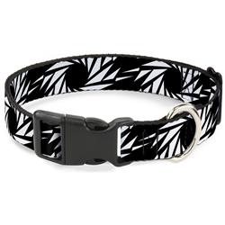 Plastic Clip Collar - Pinwheel Black/White