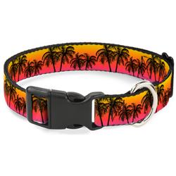 Plastic Clip Collar - Palm Trees Sunset Fade/Black