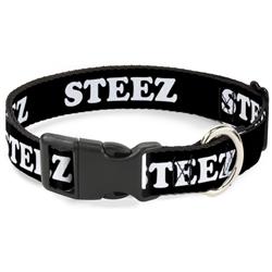 Plastic Clip Collar - STEEZ Black/White