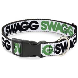 Plastic Clip Collar - SWAGG White/Black/Green