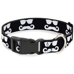 Plastic Clip Collar - Sunglasses & Mustache Black/White