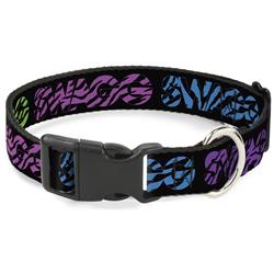 Plastic Clip Collar - SWAGG Black/Zebra Multi Neon