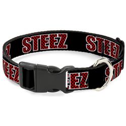 Plastic Clip Collar - STEEZ Black/Checker Black/Red