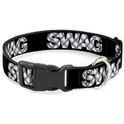 Plastic Clip Collar - SWAG Black/Plaid X White/Gray