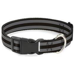 Plastic Clip Collar - Stripes 3Black/2Gray
