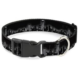 Plastic Clip Collar - Seattle Vivid Skyline Black/White