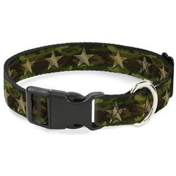 Plastic Clip Collar - Star Camo Olive/Gold