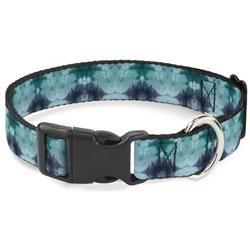 Plastic Clip Collar - Tie Dye Reflection Turquoise Blues