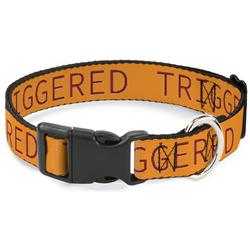 Plastic Clip Collar - TRIGGERED Orange/Burgundy