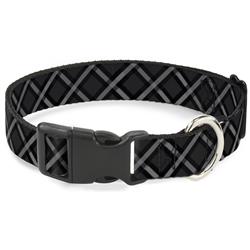 Plastic Clip Collar - Buffalo Plaid X Charcoal/Black/Gray