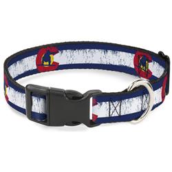 Plastic Clip Collar - Colorado Flag/Snowboarder Weathered