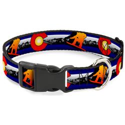 Plastic Clip Collar - Colorado Snowboarder3 Orange/Mountains