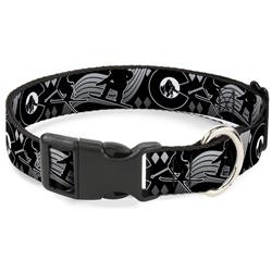Plastic Clip Collar - Colorado Skier/Snowboarder Black/White/Grays