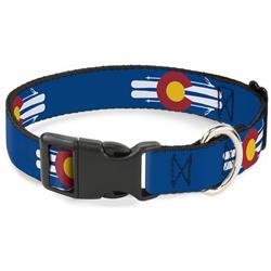 Plastic Clip Collar - Colorado Logo/Skis Blue/White/Red/Yellow
