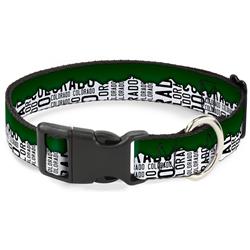 Plastic Clip Collar - Colorado Mountains Green/White/Black Text