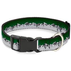 Plastic Clip Collar - Colorado Mountains Green/Grays
