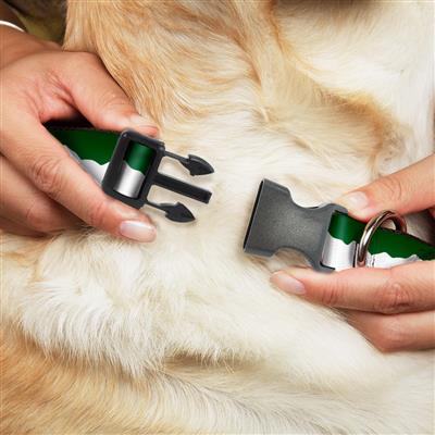 Plastic Clip Collar - Colorado Solid Mountains Green/White