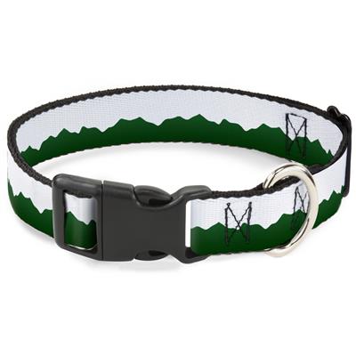 Plastic Clip Collar - Colorado Solid Mountains Green/White