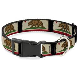 Plastic Clip Collar - California Flag Distressed Painting Blocks