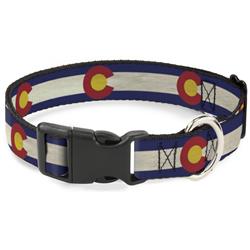 Plastic Clip Collar - Colorado Flags2 Repeat Vintage2