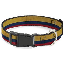 Plastic Clip Collar - Colombia Flag Distressed