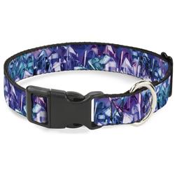 Plastic Clip Collar - Crystals2 Blues/Purples