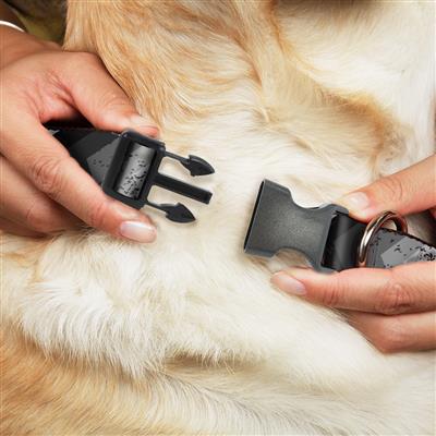 Plastic Clip Collar - Chevron Weathered Black/Grays