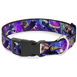 Plastic Clip Collar - Cats in Space Pinks/Blues