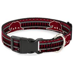 Plastic Clip Collar - Cali Bear/Aztec4 Black/Dark Reds/Cream