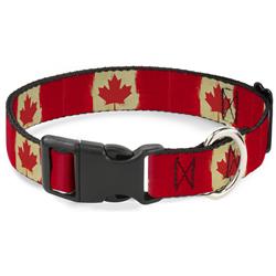 Plastic Clip Collar - Canada Flag Painted