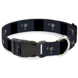 Plastic Clip Collar - South Carolina Flag Distressed/Black