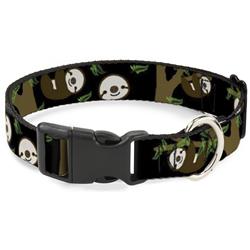 Plastic Clip Collar - Sloth Face/Hanging Black