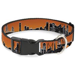 Plastic Clip Collar - San Francisco Vivid Skyline Orange Fade/Black