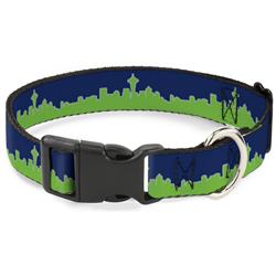 Plastic Clip Collar - Seattle Skyline Navy/Gray/Green