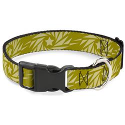 Plastic Clip Collar - Star Pinwheel Olive Greens