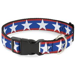 Plastic Clip Collar - Stars/Stripes Red/Blue/White