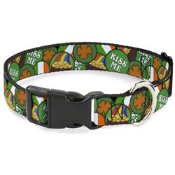 Plastic Clip Collar - St. Pat's 4-Buttons Stacked
