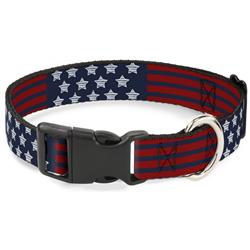 Plastic Clip Collar - Stars & Stripes2 Blue/White/Red